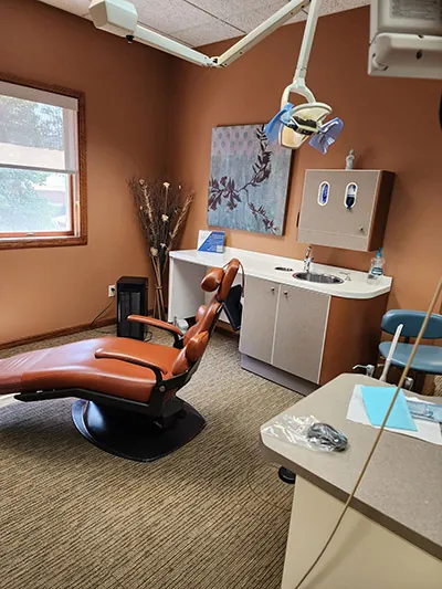dental exam room at Innovative Dentistry in Davenport, IA